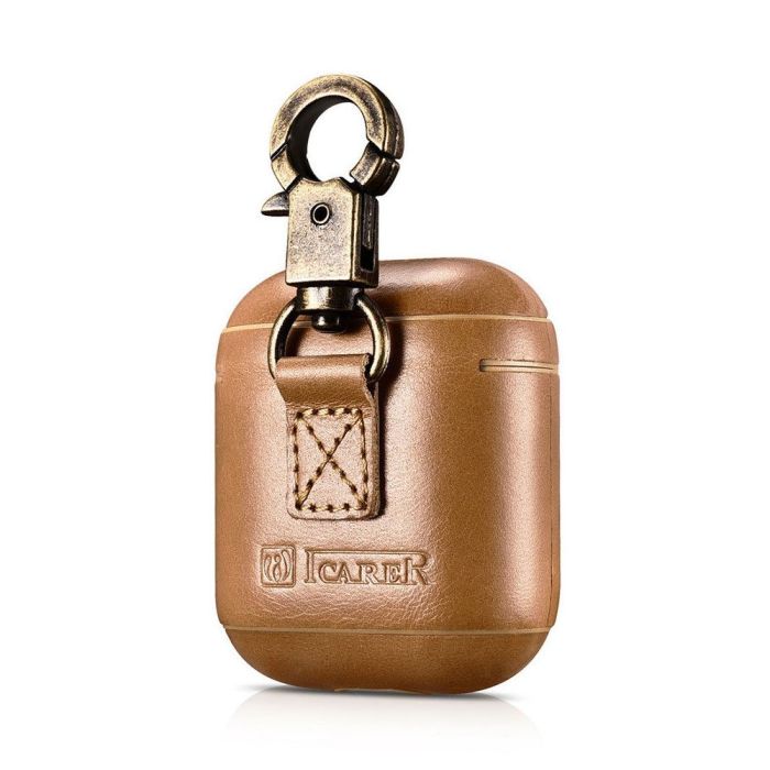 Чохол AirPods iCarer Vintage Leather Case , Світло-коричневий (Светло-Коричневый)