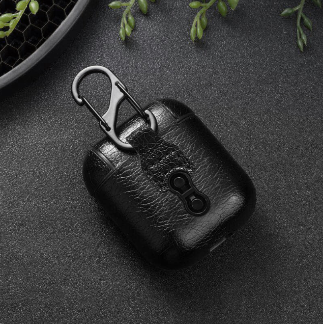 Чохол BlackPink імітація шкіри для AirPods, Чорний (<>)