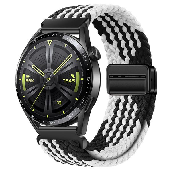 Ремінець тканинний на магнітному замку 20 мм. (Black/Gray)