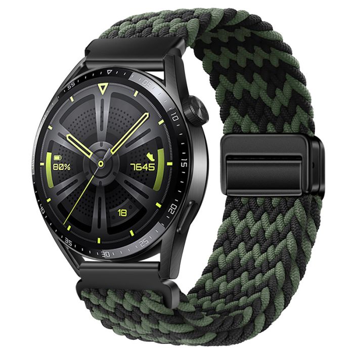 Ремінець тканинний на магнітному замку 20 мм. (Зеленый / Dark green)