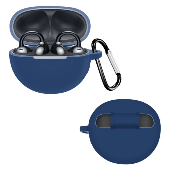 Силіконовий захисний чохол для HUAWEI FreeClip з карабіном (Blue)