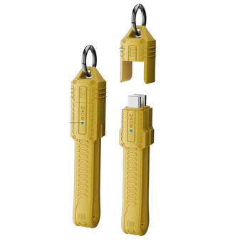 USB4.0 Type-C ↔ Type-C кабель-брелок (80Gbps, 240W) з кришкою (Жовтий)