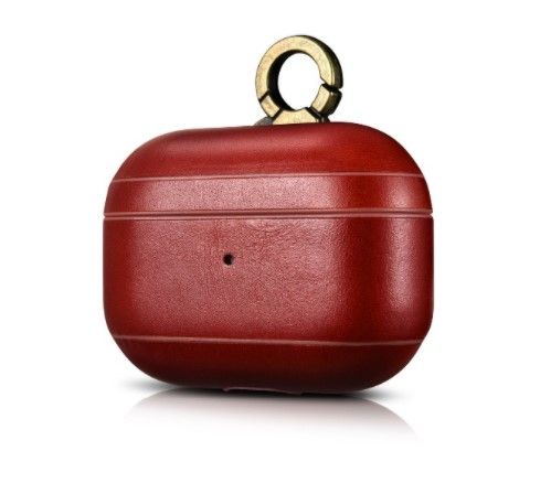 Чохол AirPods Pro iCarer Classic Leather Case , Світло Коричневий (Червоний)