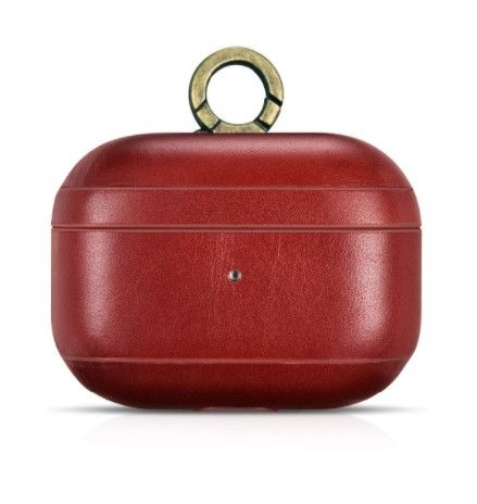 Чохол AirPods Pro iCarer Classic Leather Case , Світло Коричневий (Червоний)