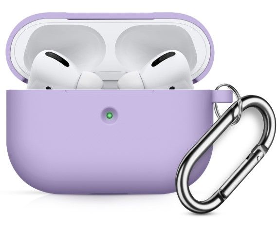 Чохол Силіконовий BlackPink для AirPods Pro Ultra Classic з карабіном, Зелений (Фиолетовый)