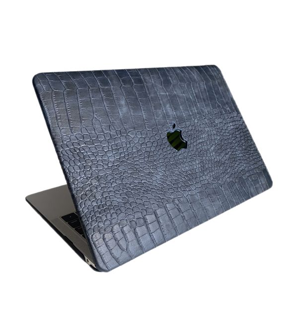 Чохол накладка на MacBook air 13 M1 ( 1932/2337 ) ШКІРЯНИЙ (Темно-синій)