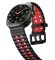 Двоколірний силіконовий ремінець для Samsung Watch Ultra 47 мм (чорний+червоний)