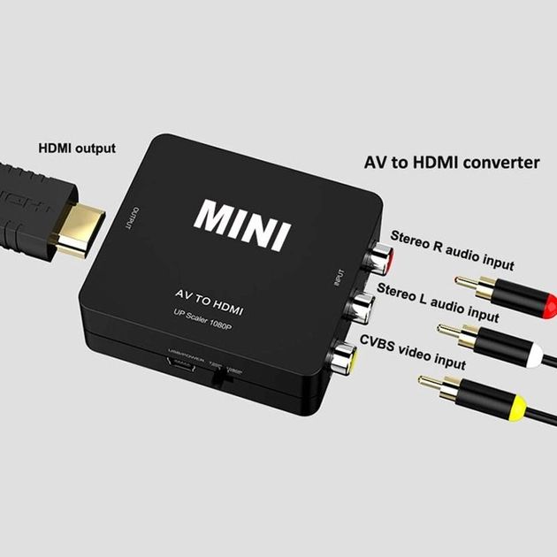 Перехідник AV2HDMI Up Scalre 1080P Black
