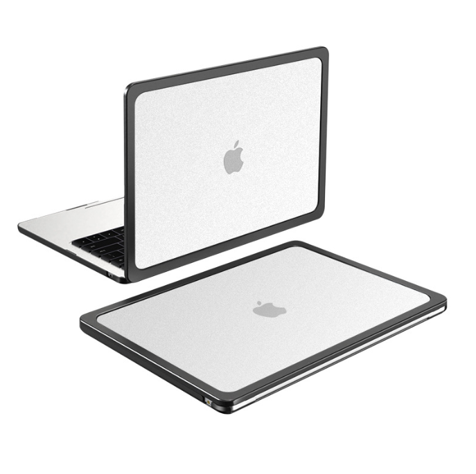 Чохол-рамка захисний для MacBook (прозорий, ультратонкий 0.35 мм, передня + задня панель) (Pro 14.2 M2/3/4)
