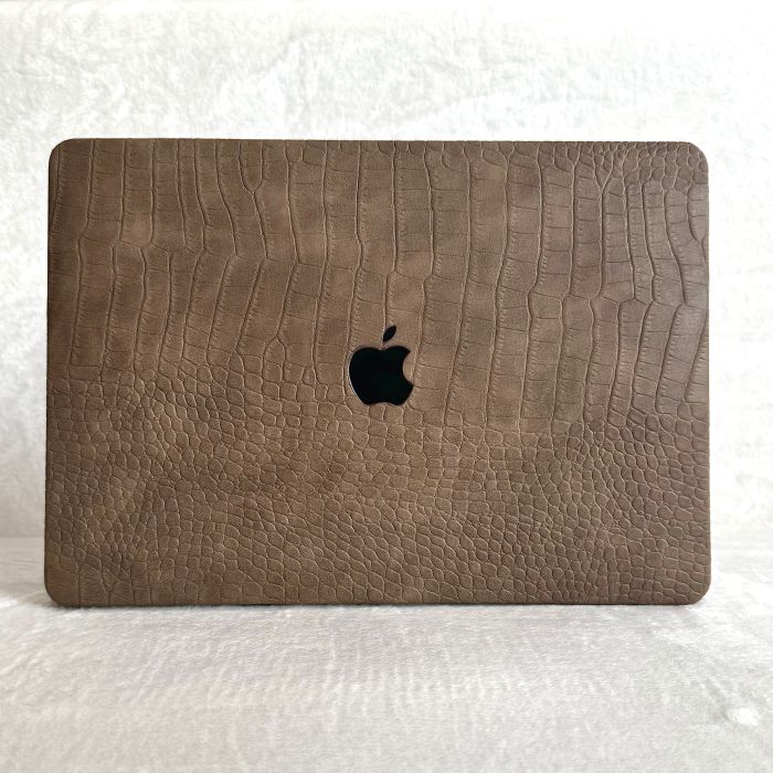 Чохол накладка на MacBook air 13 M2 (A2681) шкіра (Темно-Коричневый)