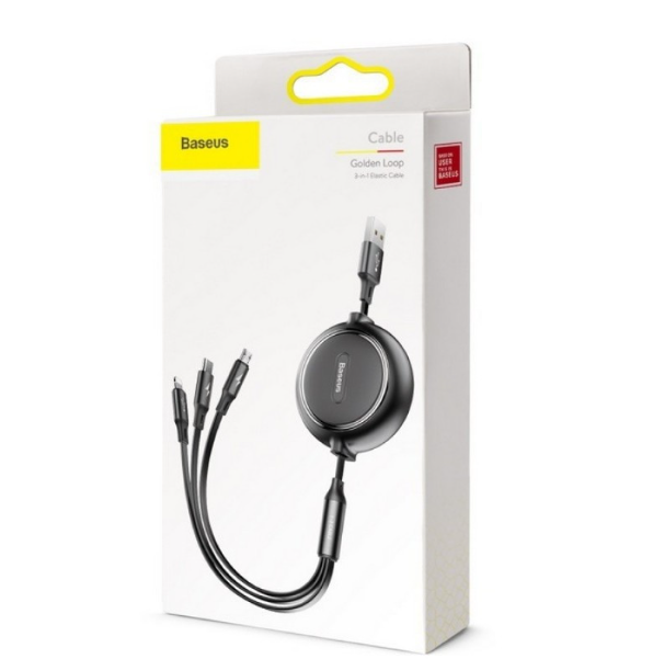 Дата кабель Baseus Golden Loop 3-in-1 (1.2m) (CAMLT-JH)