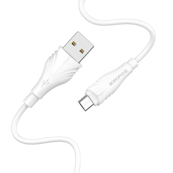 Дата кабель Borofone BX18 Optimal USB to MicroUSB (3m) (Білий)