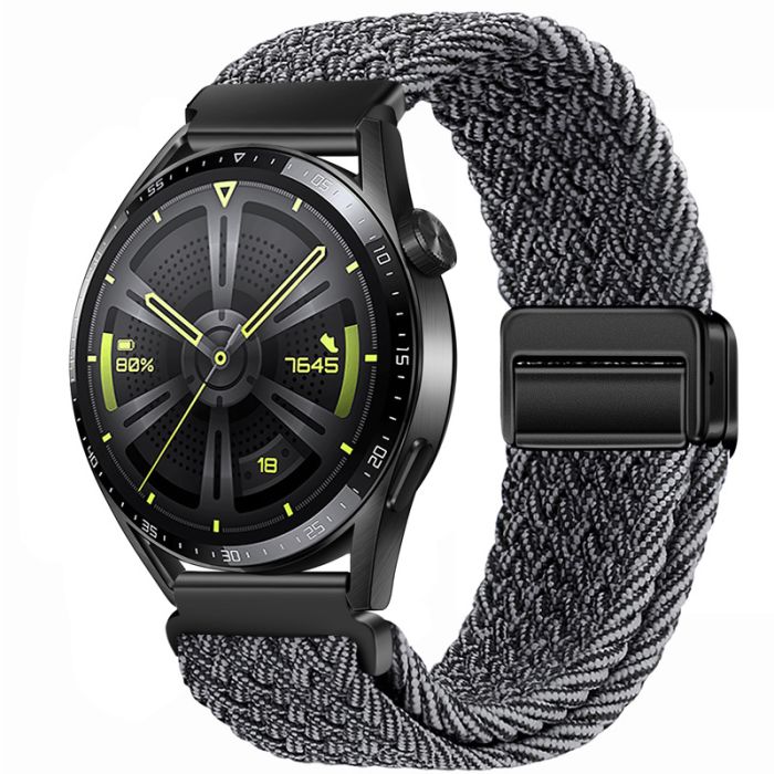 Ремінець тканинний на магнітному замку 22 мм (White / Black)