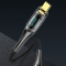 Дата кабель USAMS US-SJ591 Type-C to Type-C PD 100W Transparent Digital Display Cable (2м)