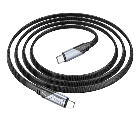 Дата кабель USAMS US-SJ591 Type-C to Type-C PD 100W Transparent Digital Display Cable (2м)