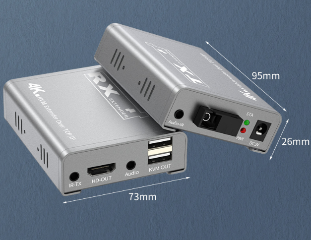 4K HDMI KVM Подовжувач по Оптичному Волокну 20 км