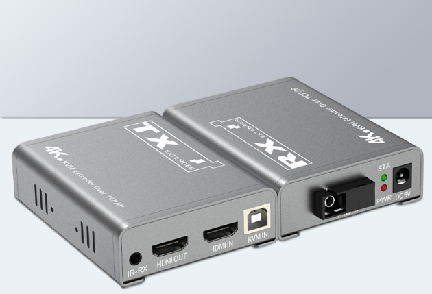 4K HDMI KVM Подовжувач по Оптичному Волокну 20 км