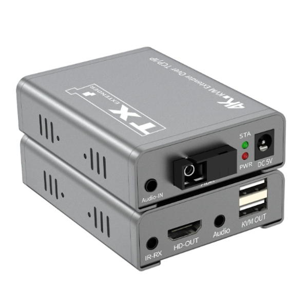 4K HDMI KVM Подовжувач по Оптичному Волокну 20 км