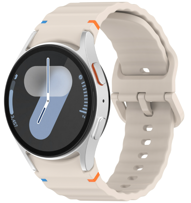 Силіконовий ремінець для Samsung Galaxy Watch 7/FE/6/5/4 (Кремовий)