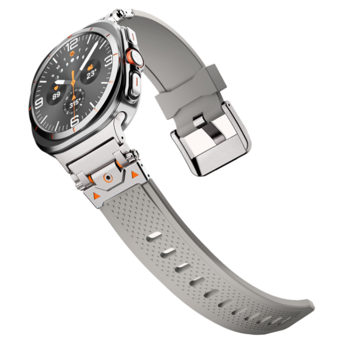 Ремінець для Samsung Galaxy Watch 7 Ultra 47mm (TPU + металевий конектор) (Grey)
