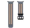 Двоколірний силіконовий ремінець для Samsung Watch Ultra 47 мм (сірий+помаранчевий)