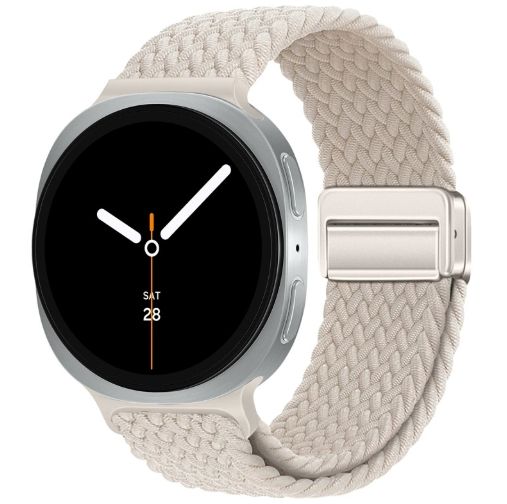 Ремінець плетений нейлоновий з магнітною застібкою для Samsung Watch 22 мм (starlight)
