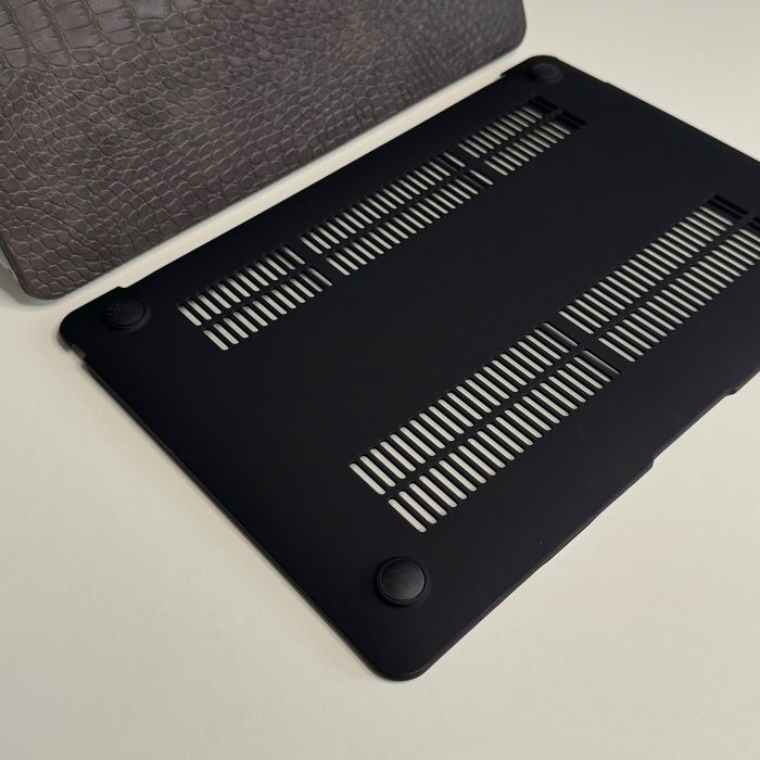 Чохол накладка з еко шкіри на MacBook Air 15 (A2941) (Coffe)