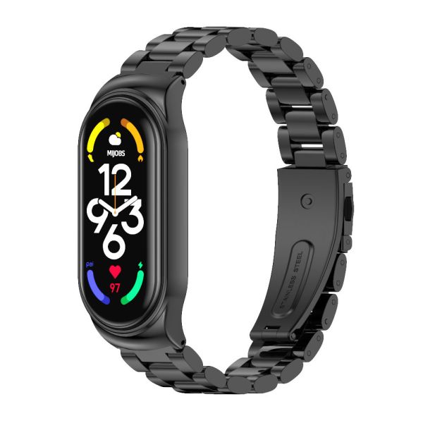 Ремінець металевий для Miband 8/9 MIjoas (Черный / Black)