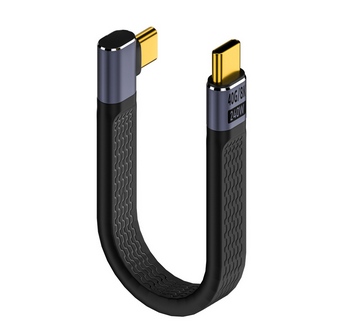 Кутовий кабель USB4 Type-C ↔ Type-C, 40Gbps / 240W, гнучкий (U-подібний)