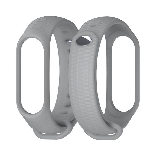 Ремінець силіконовий для MIband 4/5/6 MIJOAS, Червоний (Сірий)