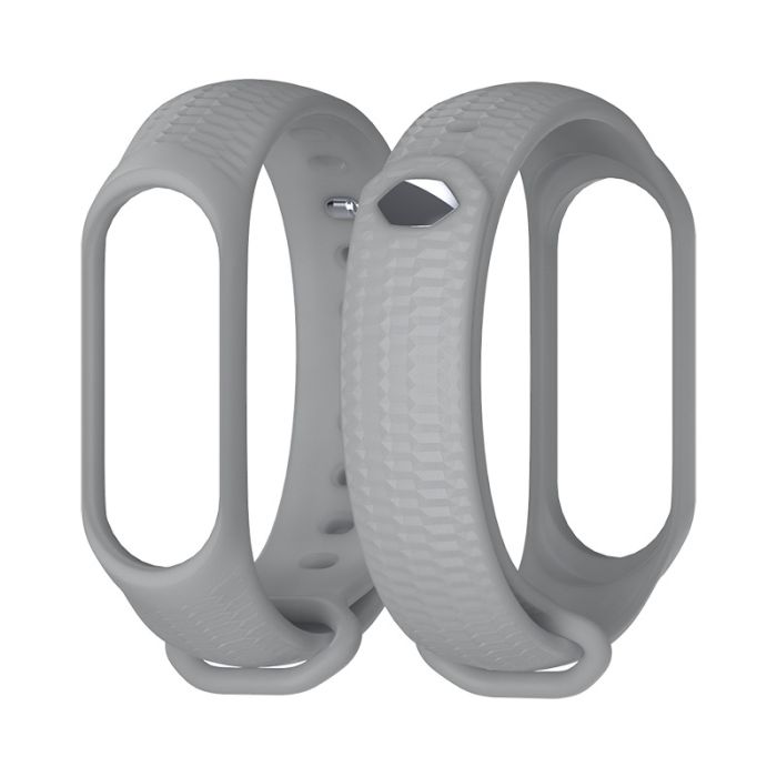 Ремінець силіконовий для MIband 4/5/6 MIJOAS, Червоний (Сірий)
