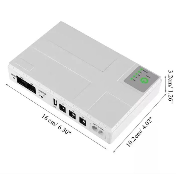 Power Bank Безперебійник для роутера DC1036P 36W 10400mAh White