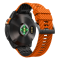 Силіконовий ремінець з карбоновим візерунком 26 мм для Garmin Fenix / Enduro / Tactix (Orange+Black)