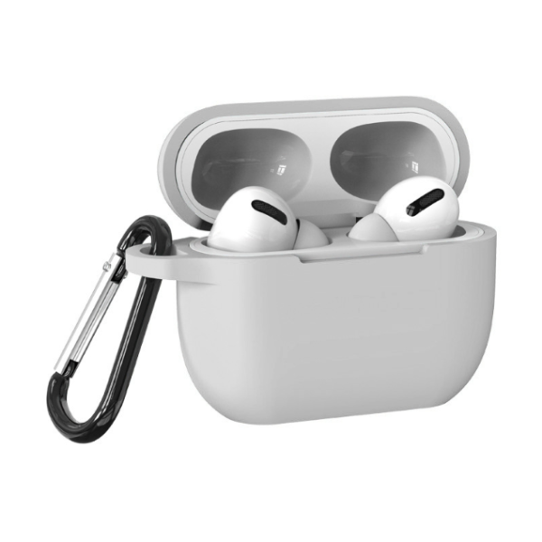 Чохол силіконовий з карабіном для Airpods 3 (Серый)