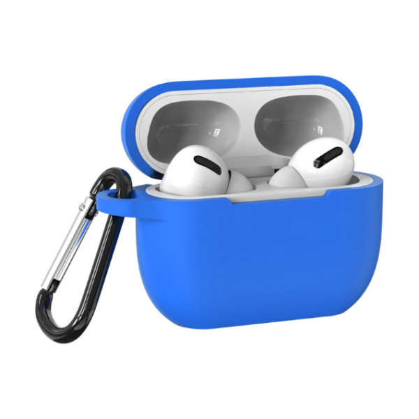 Чохол силіконовий з карабіном для Airpods 3 (Синий / Navy blue)