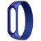 Тканинний монобраслет Braided Solo Loop для Xiaomi Mi Band 3 | 4 | 5 | 6 (S - 160 мм), Чорний (Синій)
