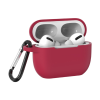 Чохол силіконовий з карабіном для Airpods 3 (Бордовый)