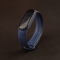 Силіконовий ремінець з імітацією плетіння для Mi Band 5 | 6 | 7, Джинсовий (Темно-Синий)