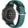 Ремінець Deexe Dual Color для годинника з шириною кріплення 20мм - Purple / Green (Black / Green)