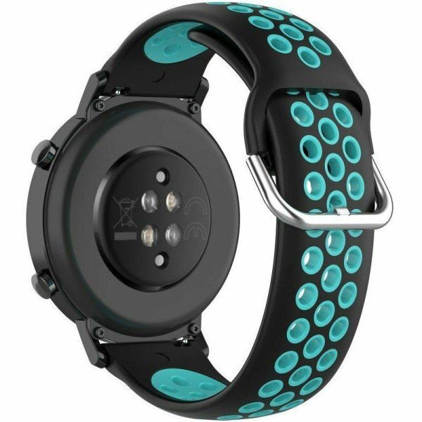 Ремінець Deexe Dual Color для годинника з шириною кріплення 20мм - Purple / Green (Black / Green)