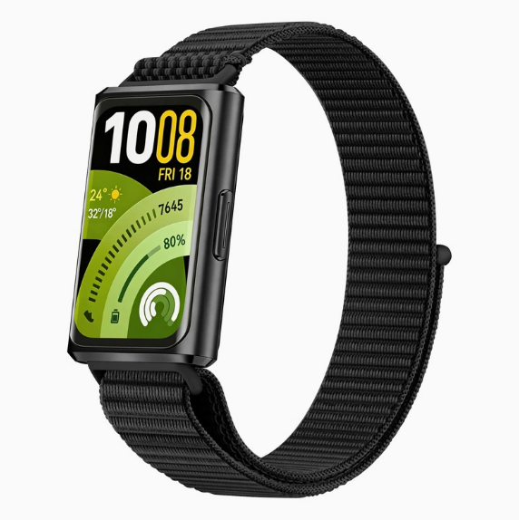 Петля-ремінець з нейлону для Huawei Band 11 / 11 Pro • М’який • Регульований • Липучка (чорний)