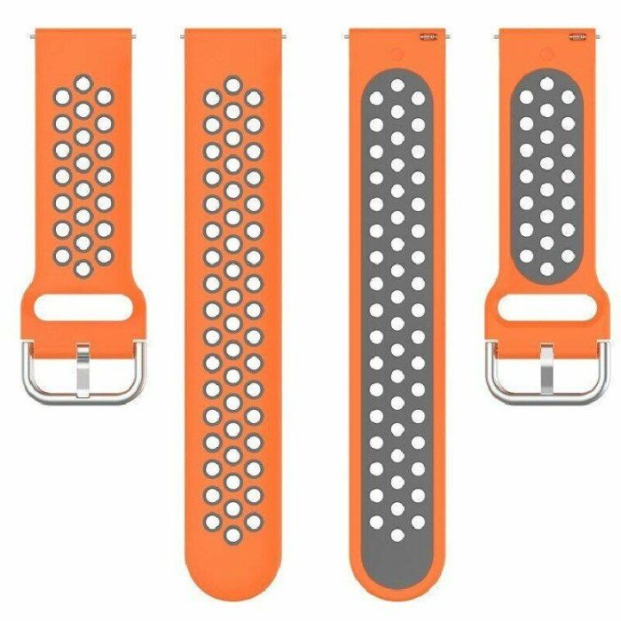 Ремінець Deexe Dual Color для годинника з шириною кріплення 20мм - Purple / Green (Orange / Grey)