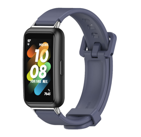 Силіконовий ремінець Mijobs для Huawei Band 10 / 9 / 8 — змінний браслет для фітнес-браслета (Blue)