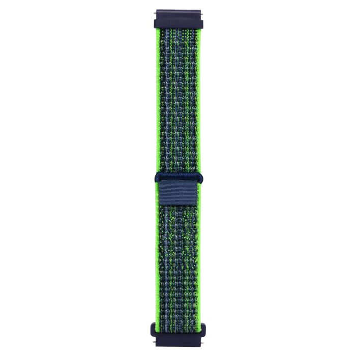 Ремінець Sport Loop для смарт годинників - 22 мм  (Bright green with blue)