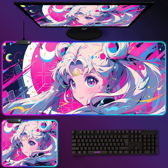 Килимок для мишки LED 80*30 см. Anime (Print 10 )