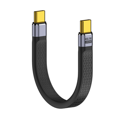 Гнучкий кабель USB-C 240W (40 Гбіт/с) — прямий конектор → прямий, Thunderbolt 4 / USB4 / PD зарядка