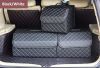 Органайзер у багажник авто BlackPink Розмір L (довжина 54см Висота 29см Глибина 32см) Чорна (Черный с Белой строчкой)