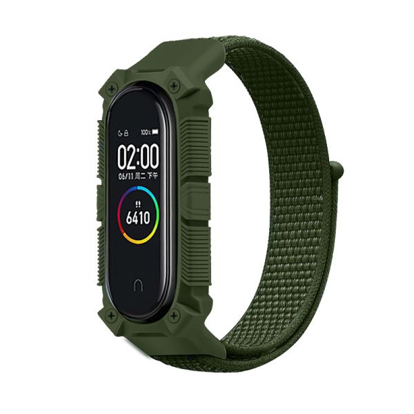 Ремінець Nylon Протиударний для Xiaomi Mi Band | 5 | 6 |  (Хакі)