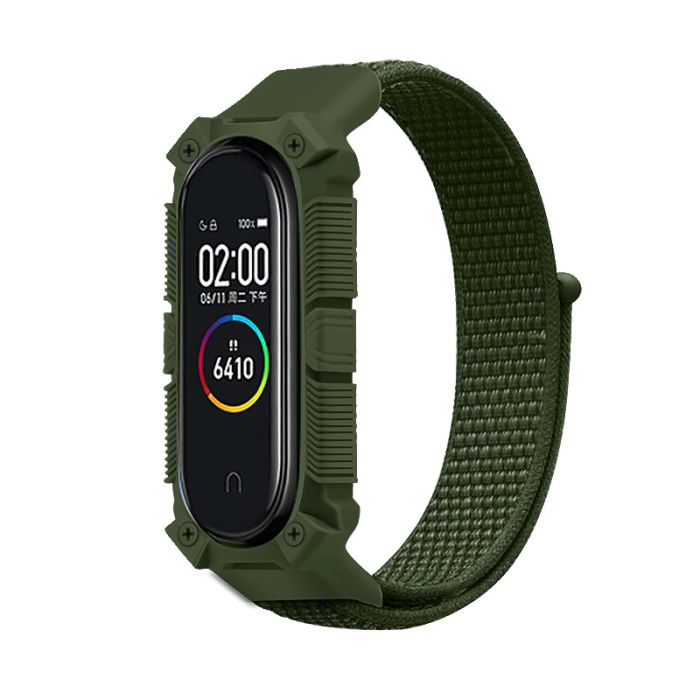 Ремінець Nylon Протиударний для Xiaomi Mi Band | 5 | 6 |  (Хакі)