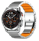 Титановый ремешок для Garmin 26 мм Quick Release — браслет Titanium с силиконовой вставкой, защита о (silver+orange)